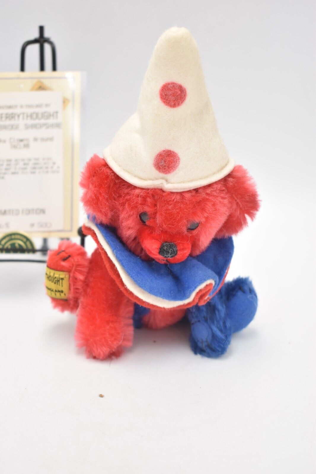 Merrythought Cheeky Clowns Around Teddy Bear Limited Edition Retired Tagged