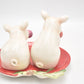 Vintage Fitz and Floyd French Market Pig Salt & Pepper Shakers with Tomato Tray