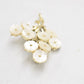 Vintage 1940s Mother of Pearl & Enamel Floral Brooch – Ladies Costume Jewellery