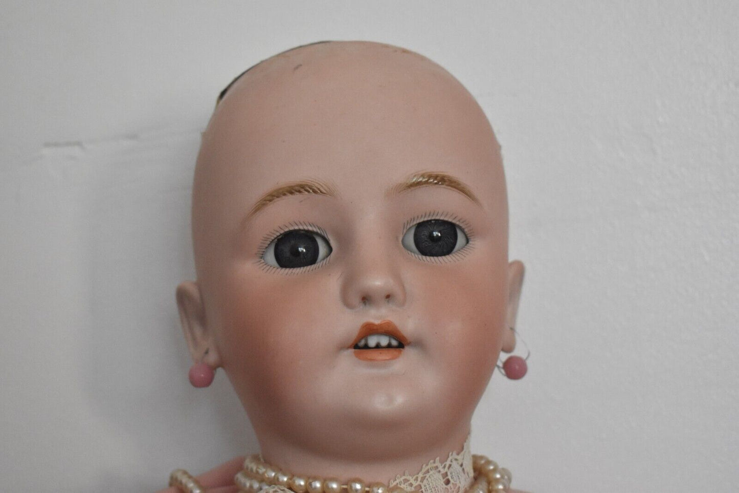 Antique CM Bergmann Simon & Halbig 13 1/2 Bisque Composite Girl Doll Ears Pierce