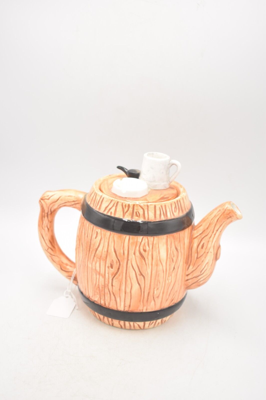 Vintage Novelty Pub Barrell Teapot Decorative Collectible