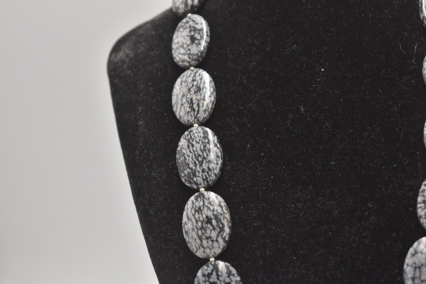 Carolyn Pollack Sterling Silver Snowflake Obsidian Necklace South Western