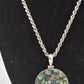 Vintage Sterling Silver 925 & Abalone Mother of Pearl Pendant Necklace 48cm