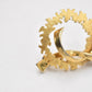 Vintage 1950s Abstract Design Textured Gold Tone Brooch Costume Jewellery