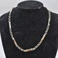 Vintage Sterling Silver Necklace with Tiger Eye Gemstones - 42cm