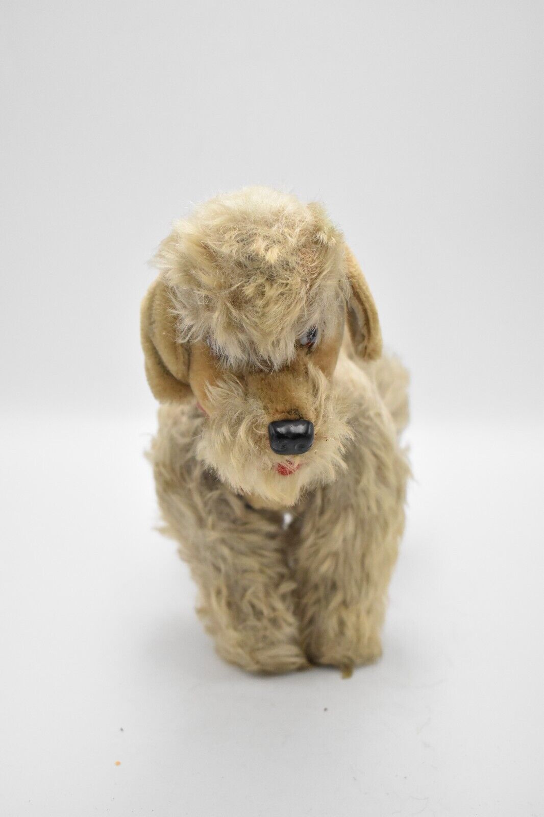 Vintage Hermann Poodle Dog Mohair Jointed, Glass Eyes