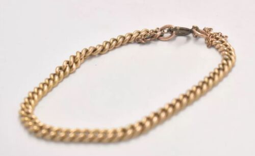 Vintage Kollmar & Jourdan 14ct Rolled Gold Curb Bracelet – 11.9g