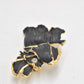 Vintage Black and Gold Scottie Dog Brooch – Charming Design Costume Jewellery