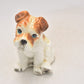 Vintage Terrier Dog with Blue Eyes Figurine Statue Ornament Ceramic