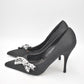 ASOS Black High Heel Stiletto Shoes UK Size 5 Glittery Bows Ladies