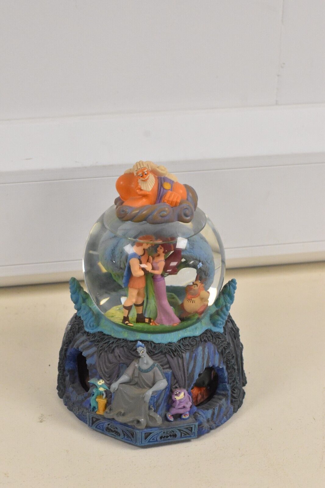 Disney Hercules Megara & Hades Musical Snow Globe – "I Won’t Say" Rotating Base