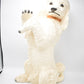 Vintage White Poodle Dog Figurine Statue Ornament Large Life Like Ceramic 44cm