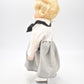 Vintage Porcelain Doll – Blonde Hair, Blue Eyes & Pinafore Dress