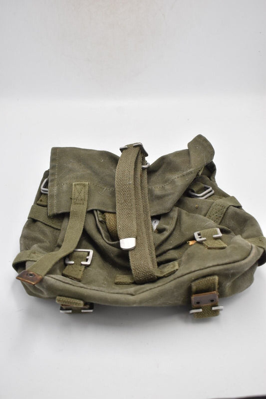 Vintage 1960s German Army Small Pack – Khaki Green, Military Surplus,