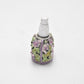 Vintage Glass Perfume Bottle with Enamel Floral Design