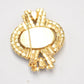 Vintage Brooch Gold Tone Rhinestone Ladies Brooch Women's Brooch