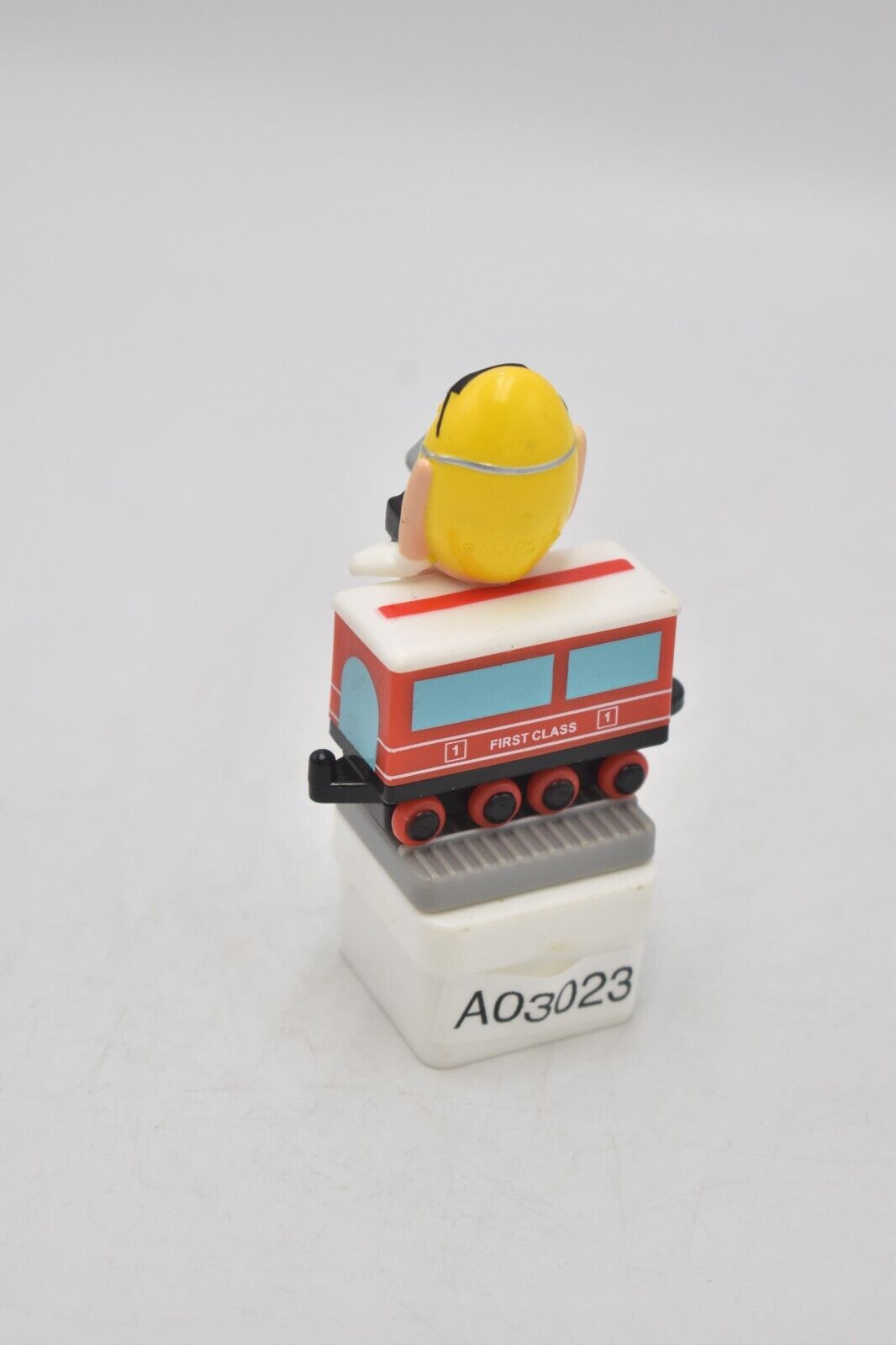 M&M's Yellow Peanut Character 1st Class Train Carriage Cake Topper