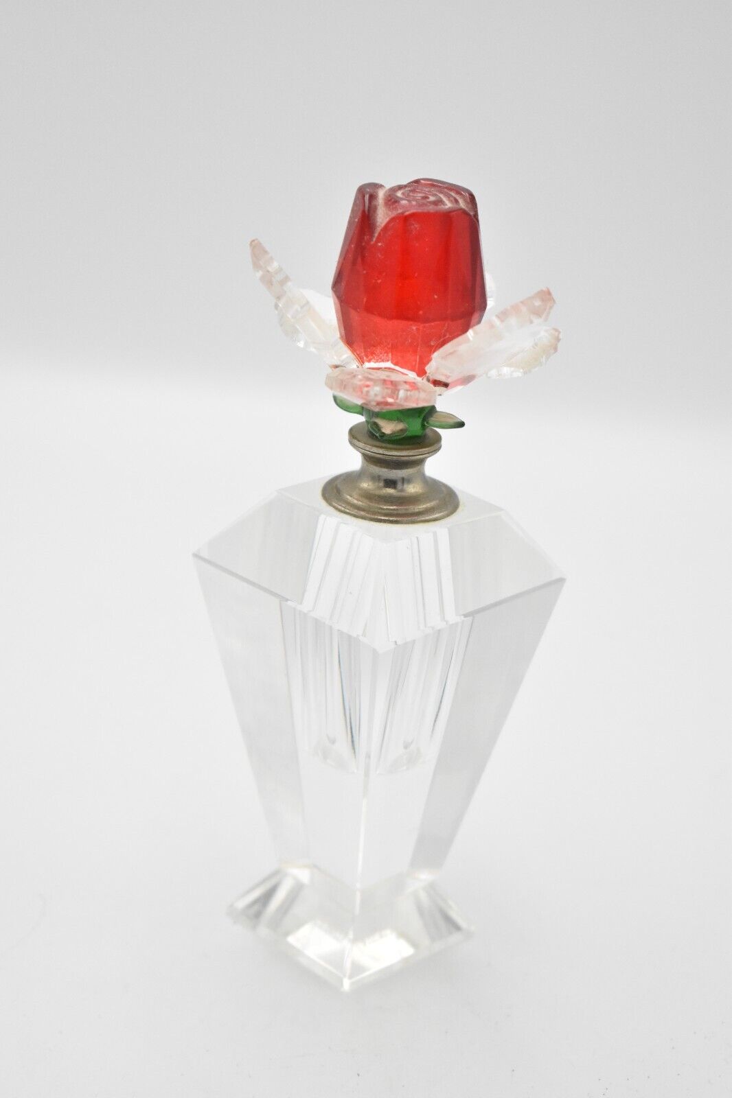 Vintage 3D Rose Glass Decorative Perfume Bottle