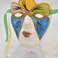 Venetian Italian Decorative Ceramic Wall Hanging Mask Wall Art Blue Green