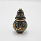 Vintage Painted Enamel Decorative Perfume Bottle Greek Mythology Black