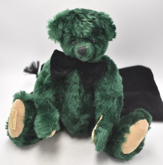 Deans Rag Book Co Luxury Green Mohair Teddy Bear Limited Edition Retired & Tags