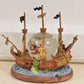 Disney "You Can Fly" Peter Pan & Captain Hook Pirate Ship Musical Snow Globe