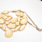 Vintage Equip Oversized Choker Necklace Cream and Gold Tone Statement Piece