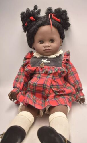 Zapf Creation Soft Body Black Ethnic Doll with Afro Hair and Lifelike Blinking