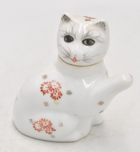 Vintage Chinese Lucky Cat Miniature Teapot Novelty Decorative Collectible