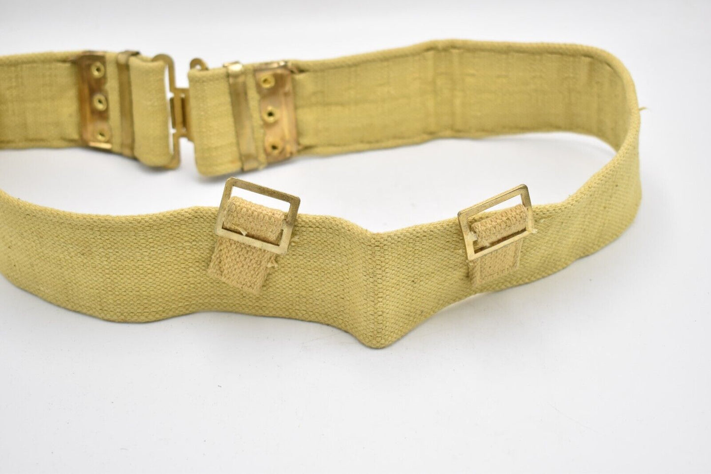 WWII British Army 37 Pattern Webbing Belt – Desert Tan, W34"-36"