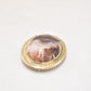 Vintage Agate Oval Stone Brooch, Costume Jewellery Ladies Womens