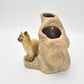 Vintage Siamese Cat Vase Ceramic