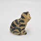 Vintage Tabby Cat Playing Figurine Statue Ornament