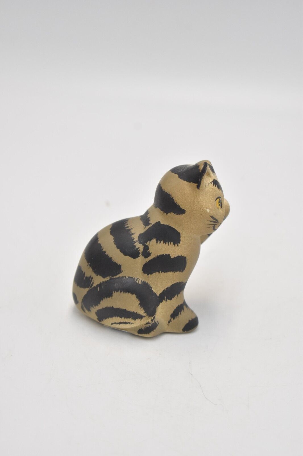 Vintage Tabby Cat Playing Figurine Statue Ornament