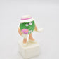 M&M's Ms Green Character Holding Flowers Cake Topper