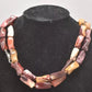 Vintage Australian Mookaite Jasper Stone Bead Necklace 925 Silver Clasp