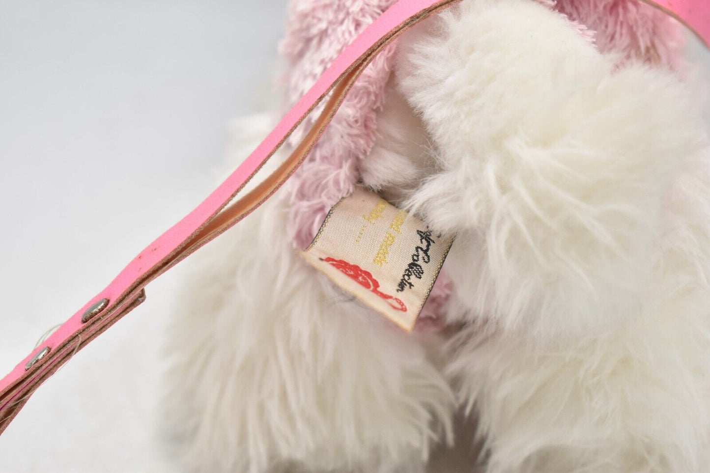 Keel Toys Fifi White Poodle Dog with Pink Coat & Lead, Retired & Tagged