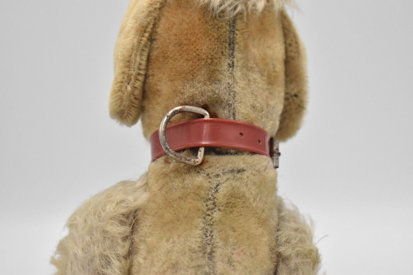 Vintage Hermann Poodle Dog Mohair Jointed, Glass Eyes