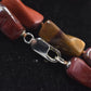 Vintage Australian Mookaite Jasper Stone Bead Necklace 925 Silver Clasp