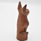 Vintage Hand Carved Wooden Cat Figurine Statue Ornament