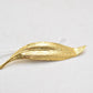 Vintage Gold-Tone Textured Willow Leaf Brooch – Ladies Costume Jewellery