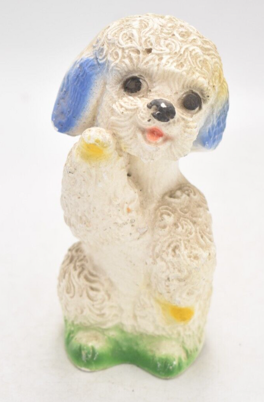 Vintage Poodle Dog Door Stop Figurine Statue Ornament