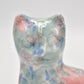 Park Rose Ceramic Cat Ornament Bridlington Pottery Blue Green Pink Floral