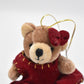 Vintage Artist Teddy Bear in a Dress Mini Plush Ornament/ Decoration