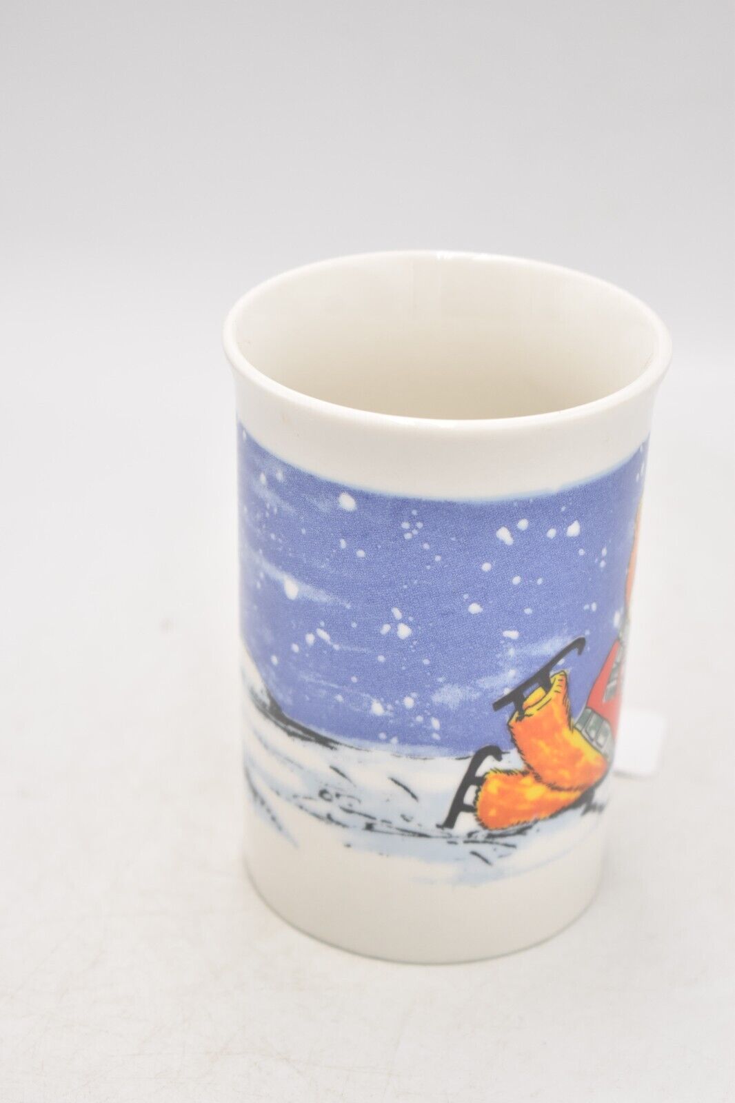 Vintage Teddy Bear Ice Skating Winter Scene Coffee Mug Tea Cup