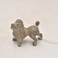 Vintage Pewter Poodle Dog Figurine Statue Ornament