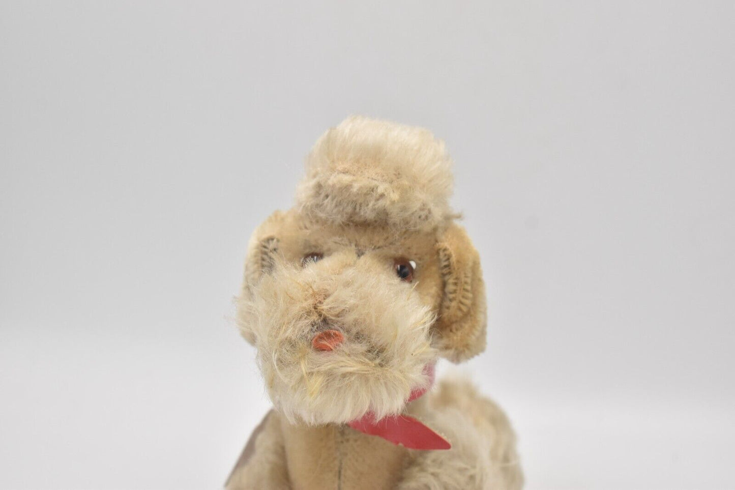 Vintage Hermann Poodle Dog Mohair Jointed, Glass Eyes