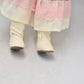 Vintage Porcelain Doll and Baby Doll Blonde Hair, Blue Eyes and Pink Dress