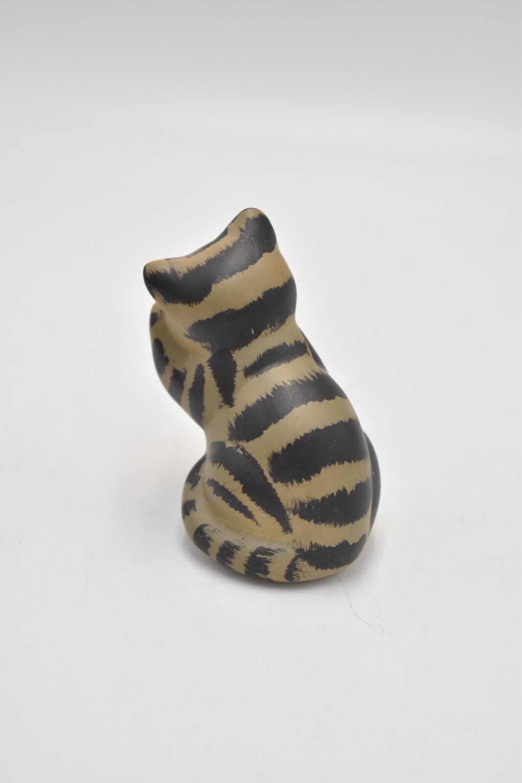 Vintage Tabby Cat Playing Figurine Statue Ornament