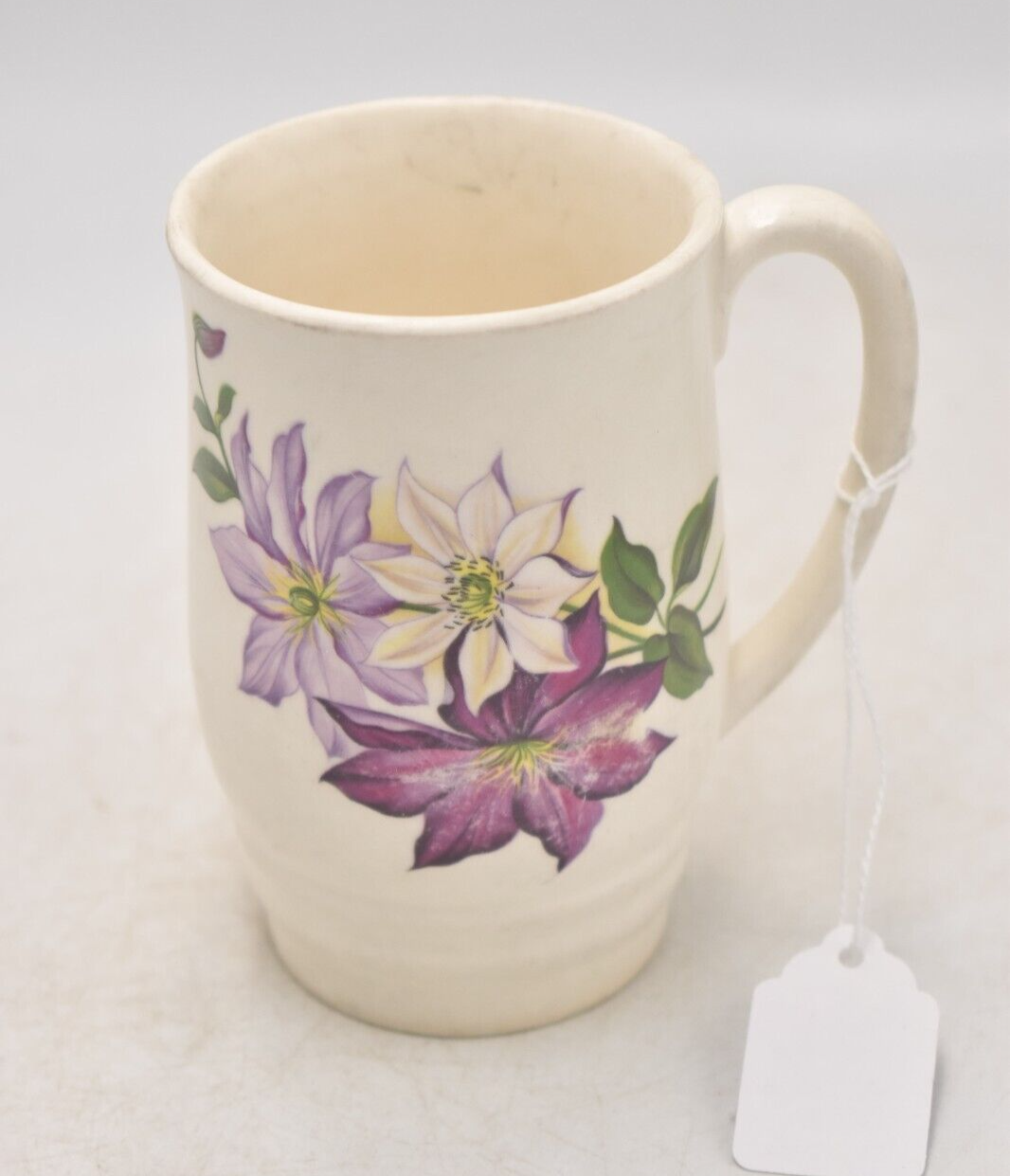 Vintage Sylvac Clematis Floral Earthenware Mug No 2945 Decorative